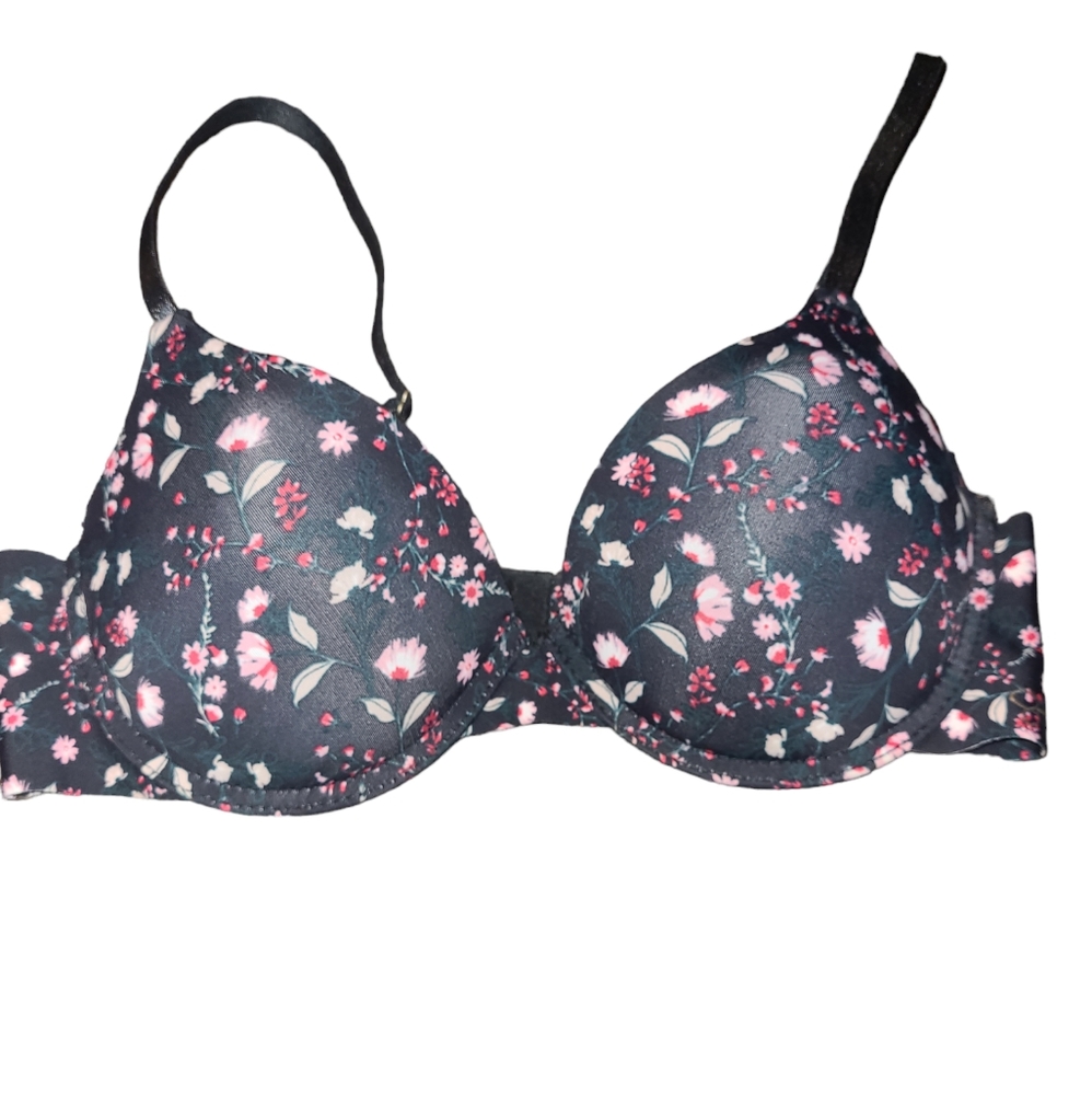 🌻Jessica Simpson Navy Floral Underwire Bra